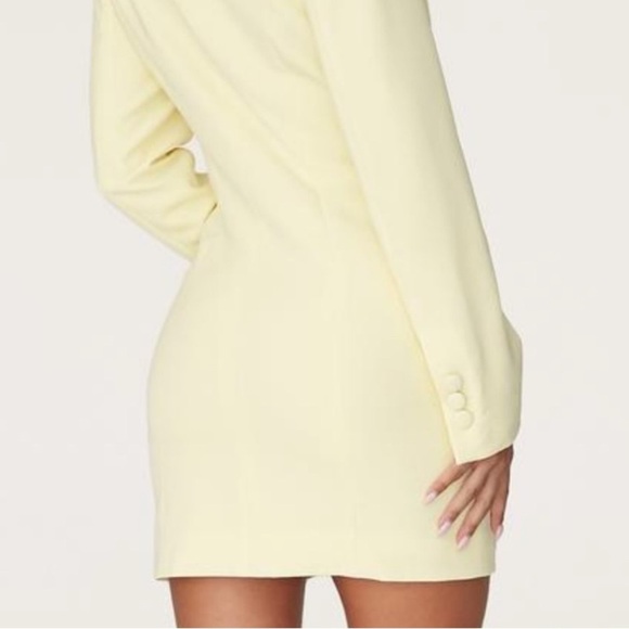 Meshki Elegant Yellow Blazer Dress - Picture 2 of 5